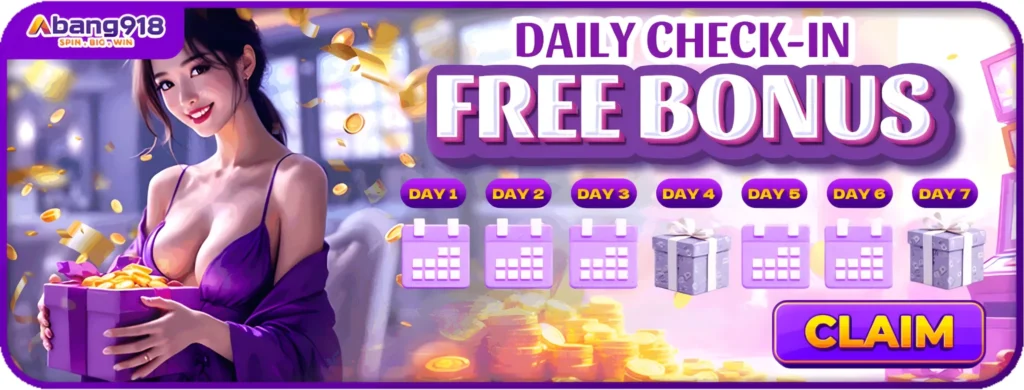 daily check-in free bonus
